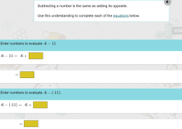 Enter numbers to evaluate -6 – 11.