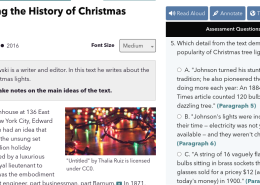 Which detail from the text demonstrates the popularity of Christmas tree lights?