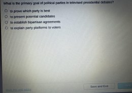 What is the primary goal of political parties in televised presidential debates?