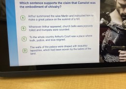 Which sentence supports the claim that Camelot was the embodiment of chivalry?