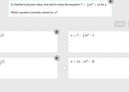 Which equation correctly solves for u