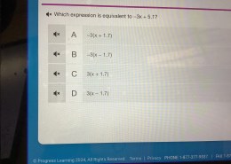 Which expression is equivalent to −3x + 5.1