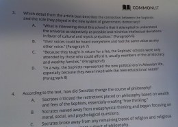 Which detail from the article best describes the connection between the Sophists and the role they played in the new system of government, democracy?