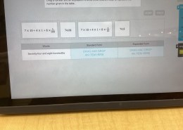 Drag a number and an expression to show three different ways to represent the number given in the table.