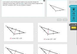 Which segment does NOT subdivide ΔDEF into two congruent triangles?