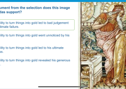 Which argument from the selection does this image of King Midas support?