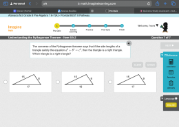 Which triangle is a right triangle?