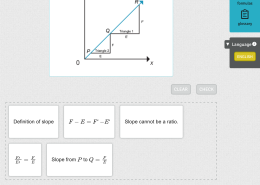 How can Ethan prove that the slope between any two points on a straight line is the same?