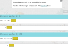 Enter numbers to evaluate -15 – 8.