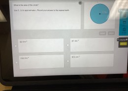 What is the area of the circle?