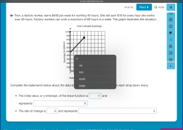 Complete the statements below about the data by selecting the correct answer from each drop-down menu.