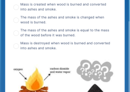 Which of the following best describes a scenario obeying the law of conservation of mass