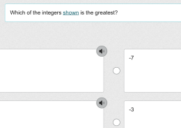 Which of the integers shown is the greatest