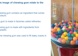 How does this image of chewing gum relate to the text?