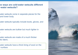 In which two ways are cold-water wetsuits different from warm-water wetsuits