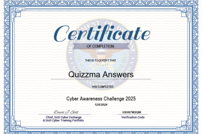 Cyber Awareness Challenge 2025 Answers