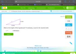 What is the length of the hypotenuse? If necessary, round to the nearest tenth.