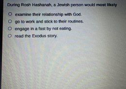 During Rosh Hashanah, a Jewish person would most likely