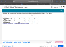 Complete the table to show the number of triangles that each polygon can be decomposed into and the interior angle sum for each polygon