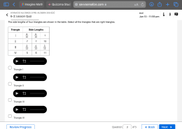 Which triangles are right triangles?