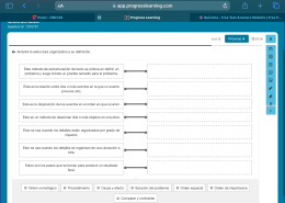 ¿Cuál es el método de organización de texto que se enfoca en definir un problema y luego ofrecer una posible solución para el problema?