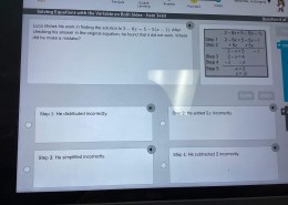 Where did Luca make a mistake in solving the equation 2 – 6x = 5 – 5(x – 1)?