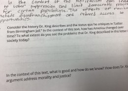 Consider the history Dr. King describes and the status quo he critiques in “Letter from Birmingham Jail.” In the context of this text, how has America changed over time? To what extent do you see the problems that Dr. King described in this letter in society today?