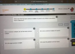 Is Aram’s claim about the least common multiple of 4 and 6 being 24 accurate?