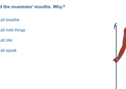 Anubis opened the mummies’ mouths. Why so they could breathe so they could hold things so they could bite so they could speak