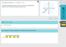 Using the Pythagorean Theorem to Find the Distance Between Two Points