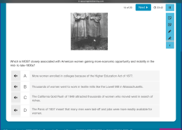 Which is MOST closely associated with American women gaining more economic opportunity and mobility in the mid- to late-1800s?