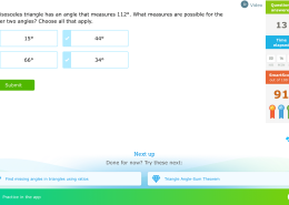 Possible Measures for Angles in an Isosceles Triangle with an Angle of 112°