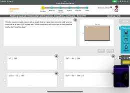 Which inequality can be solved to find possible widths for Timothy’s deck