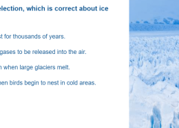 Based on the selection, which is correct about ice ages