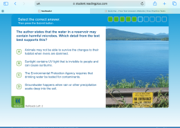 Which detail from the text best supports the author’s statement that the water in a reservoir may contain harmful microbes?