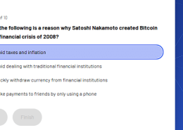 Reasons Behind Satoshi Nakamoto’s Creation of Bitcoin After the 2008 Financial Crisis  Which of the following is a reason why Satoshi Nakamoto created Bitcoin after the financial crisis of 2008?