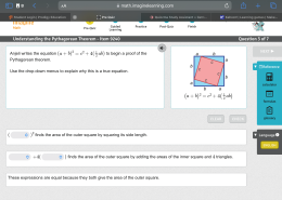 Why is (a + b)² = c² + 4(1/2 ab) a true equation in Anjeli’s proof of the Pythagorean theorem?