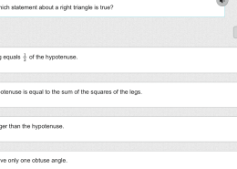 Which statement about a right triangle is true?