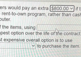 Cost Comparison of Payment Options for Purchasing a Computer