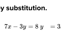 Solve the system by substitution