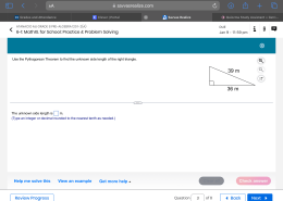 What is the unknown side length of the right triangle using the Pythagorean Theorem?