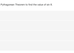 Finding the value of sin θ given cos θ = 12/13 using the Pythagorean Theorem