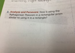 How is using the Pythagorean Theorem in a rectangular prism similar to using it in a rectangle