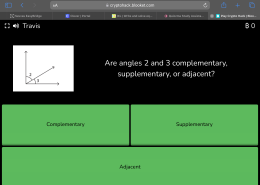 Are angles 2 and 3 complementary, supplementary, or adjacent?