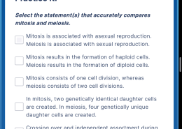 Select the statement(s) that accurately compares mitosis and meiosis