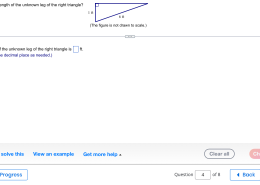 What is the length of the unknown leg of the right triangle?