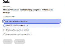 Most Commonly Recognized Certification in the Financial Industry?