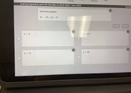 Solve the equation. 4x – 13 = 2x + 9