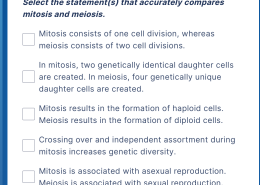 Select the statement(s) that accurately compares mitosis and meiosis.