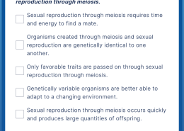 Select the statement(s) that are accurate about sexual reproduction through meiosis.